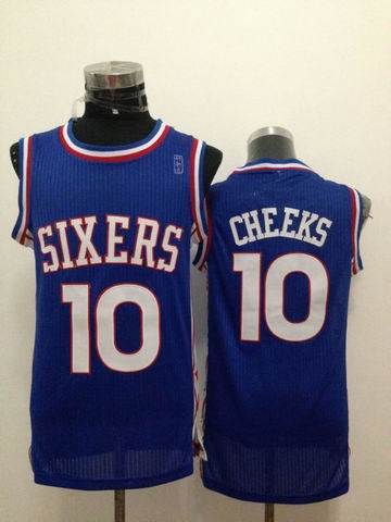 Philadelphia 76ers 10  Maurice Cheeks blue Adidas men nba basketball jerseys