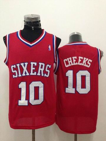 Philadelphia 76ers 10 Maurice Cheeks red Adidas men nba basketball jerseys