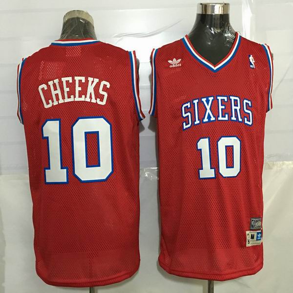 Philadelphia 76ers 10 Maurice Cheeks red NBA Adidas men nba basketball jerseys