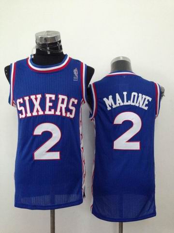 Philadelphia 76ers 2 Moses Malone blue Adidas men nba basketball jerseys