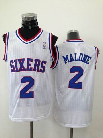 Philadelphia 76ers 2 Moses Malone white Adidas men nba basketball jerseys