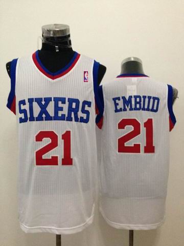 Philadelphia 76ers 21 Joel Embiid white Adidas men nba basketball jerseysy