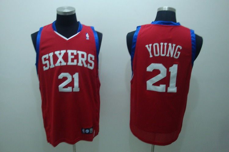 Philadelphia 76ers 21 Young red Adidas men nba basketball jerseys