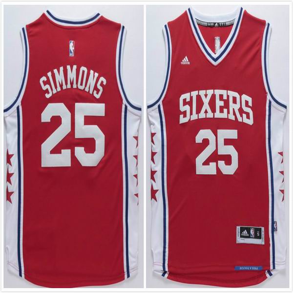 Philadelphia 76ers 25 Ben Simmons Red adidas Royal 2016 Draft Pick Replica Adidas men nba basketball jerseys