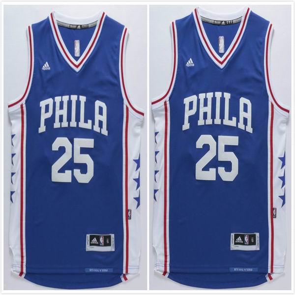 Philadelphia 76ers 25 Ben Simmons blue adidas Royal 2016 Draft Pick Replica Adidas men nba basketball jerseys