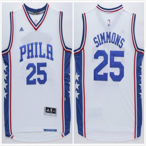 Philadelphia 76ers 25 Ben Simmons white adidas Royal 2016 Draft Pick Replica Adidas men nba basketball jerseys