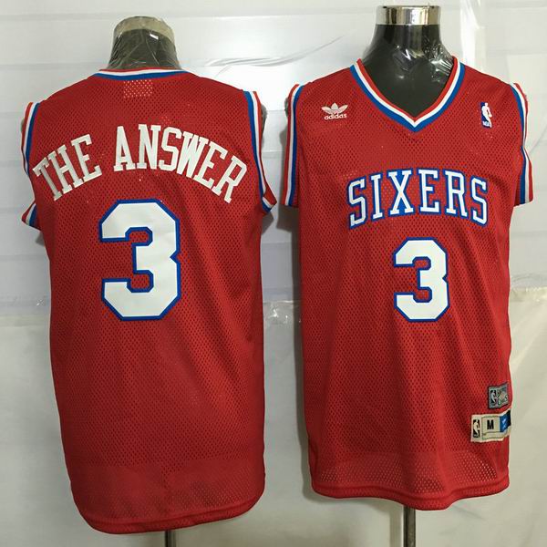 Philadelphia 76ers 3 The Answer red Adidas men nba basketball jerseys