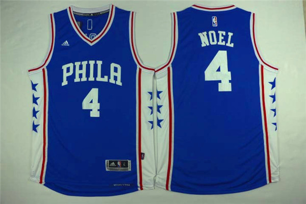 Philadelphia 76ers 4 Nerlens Noel blue  Swingman Adidas men nba basketball jerseys