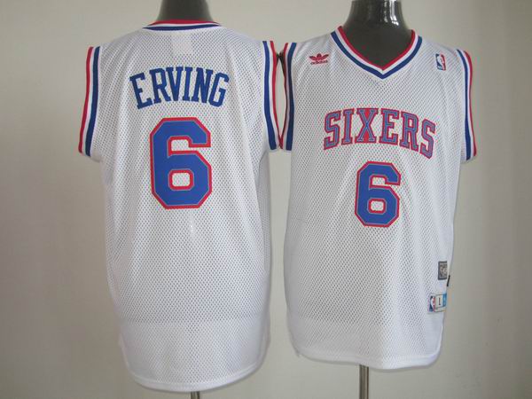 Philadelphia 76ers 6 ERVING white Adidas men nba basketball jerseys