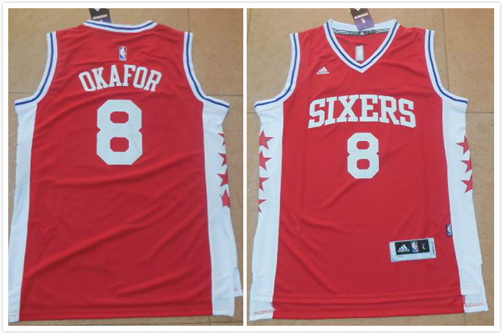 Philadelphia 76ers 8 Jahlil Okafor red Adidas men nba basketball jerseys