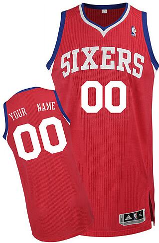 Philadelphia 76ers Custom red Road Jersey custom any name number