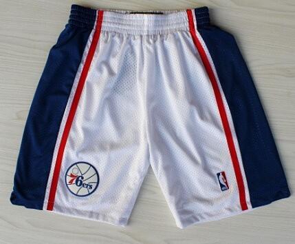 Philadelphia 76ers white blue nba shorts