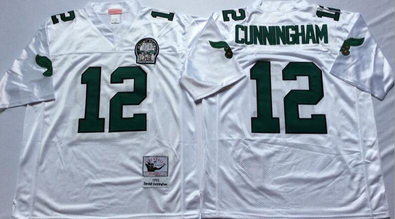 Philadelphia Eagles 12 Randall Cunningham white men Throwback blue nfl Jersey