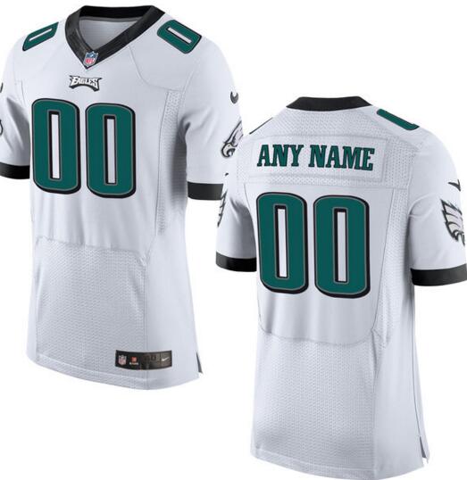 Philadelphia Eagles Nike White Custom Elite Jersey for Men women youth kids