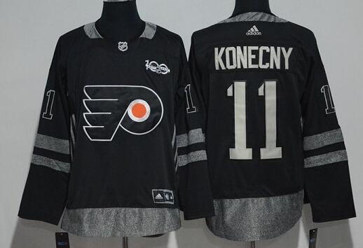 Philadelphia Flyers 11 KONECNY Stadium Series 100th Black nhl Jersey