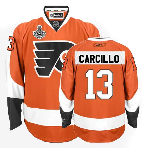 Philadelphia Flyers 13 Daniel Carcillo orange men nhl ice hockey  jerseys