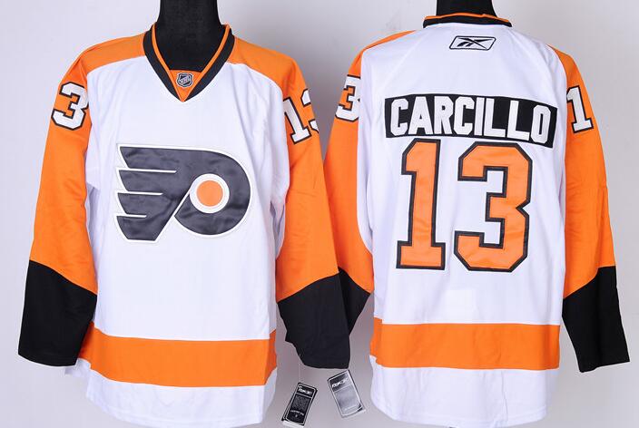 Philadelphia Flyers 13 Daniel Carcillo white men nhl ice hockey  jerseys