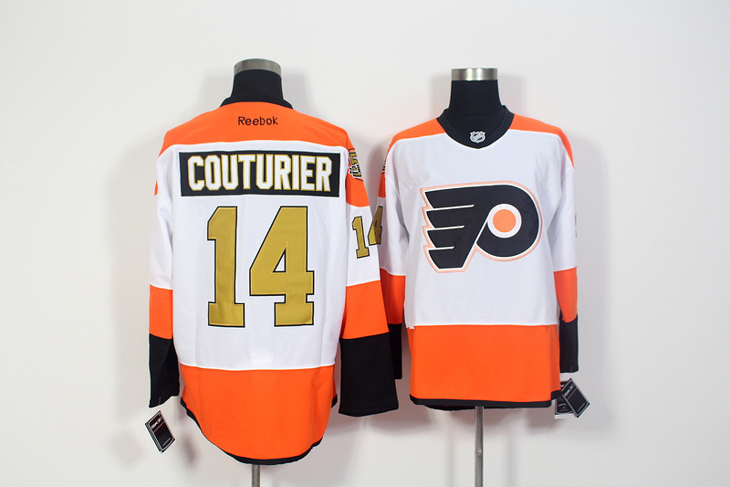 Philadelphia Flyers 14 Sean Couturie Orange white men nhl ice hockey  jerseys