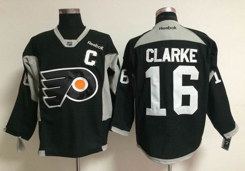 Philadelphia Flyers 16 Bobby Clarke black new men nhl ice hockey  jerseys