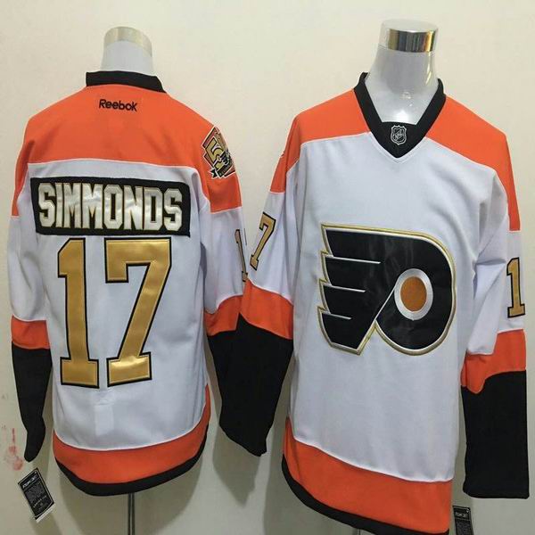 Philadelphia Flyers 17 Wayne Simmonds white 50th men nhl ice hockey  jerseys