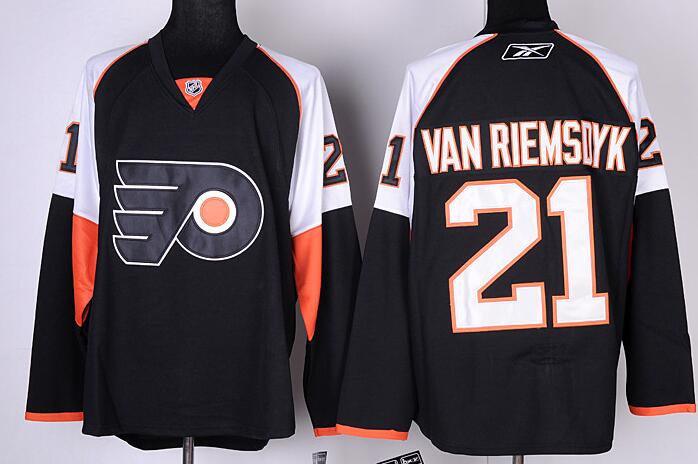 Philadelphia Flyers 21 VANRIEMSDYK Black men nhl ice hockey jerseys