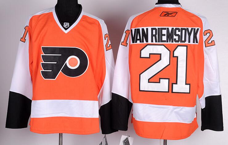 Philadelphia Flyers 21 VANRIEMSDYK Orang 2011 New men nhl ice hockey jerseys