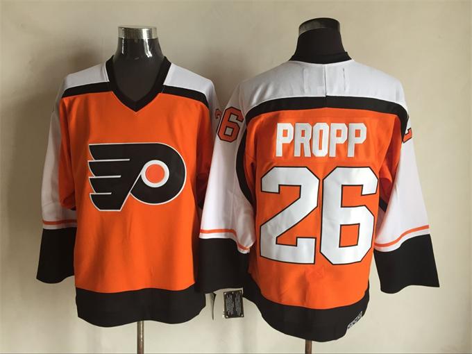 Philadelphia Flyers 26 Brian Propp Orange men nhl ice hockey  jerseys