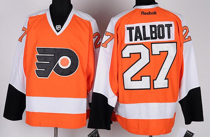 Philadelphia Flyers 27 Ron Hextall Orange White throwback men nhl ice hockey  jerseys