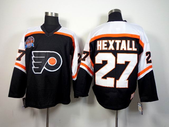 Philadelphia Flyers 27 Ron Hextall black White throwback  men nhl ice hockey  jerseys