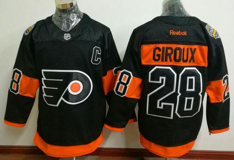 Philadelphia Flyers 28 Claude Giroux black men nhl ice hockey  jerseys