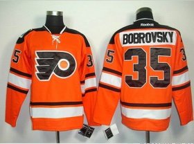 Philadelphia Flyers 35 Sergei Bobrovsky Orange men nhl ice hockey  jerseys