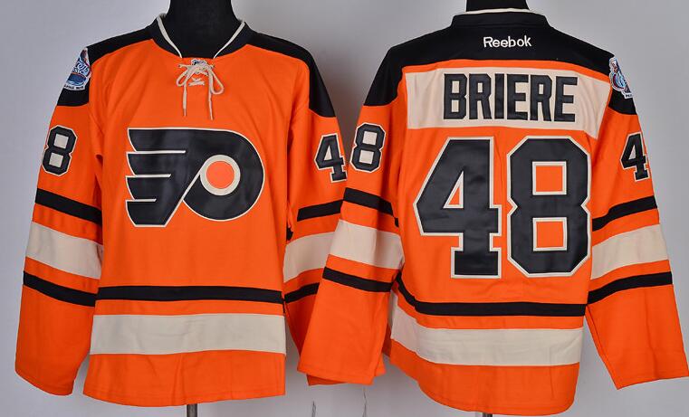 Philadelphia Flyers 48 Danny Briere  New Orange  men nhl ice hockey  jerseys