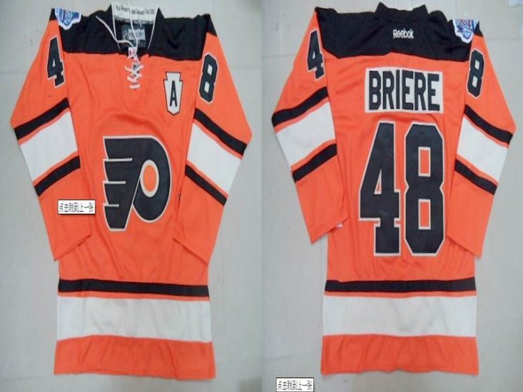 Philadelphia Flyers 48 Danny Briere New Orange men nhl ice hockey  jerseys