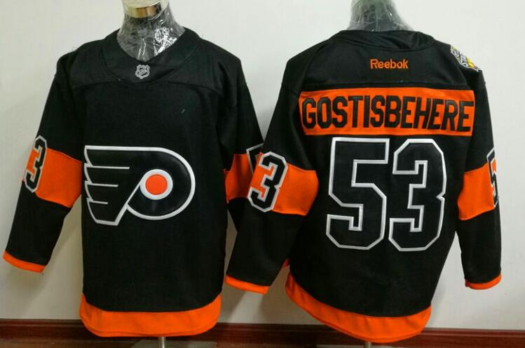 Philadelphia Flyers 53 Shayne Gostisbehere black men nhl ice hockey  jerseys