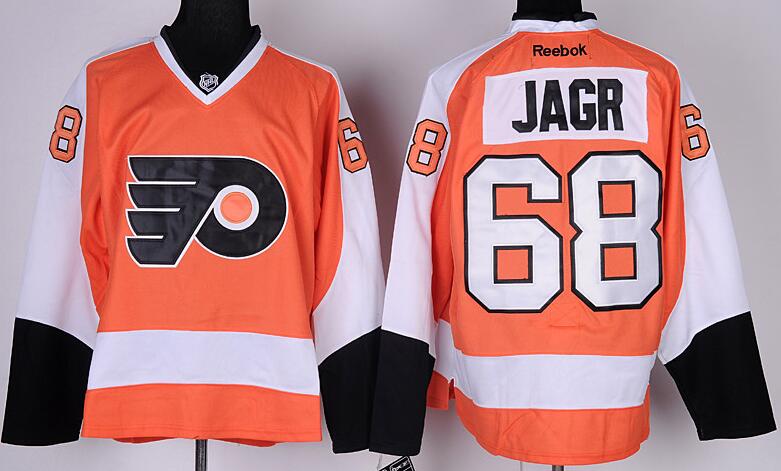 Philadelphia Flyers 68 Jaromir Jagr Orange men nhl ice hockey  jerseys