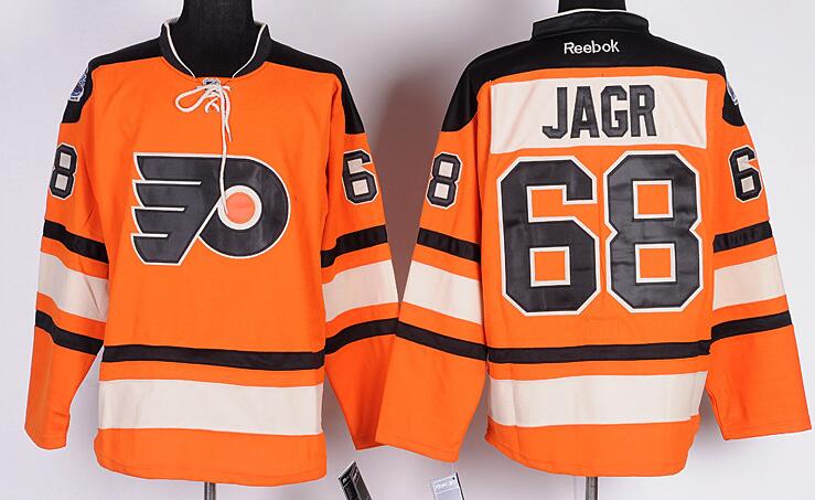 Philadelphia Flyers 68 Jaromir Jagr Orange men nhl ice hockey jerseys