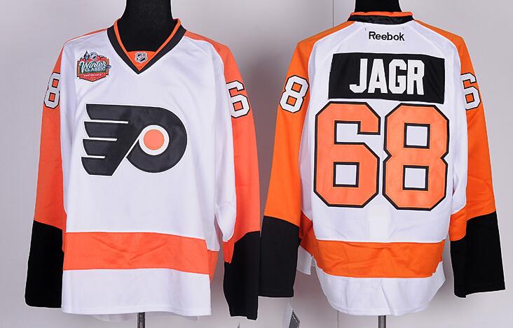 Philadelphia Flyers 68 Jaromir Jagr white men nhl ice hockey  jerseys