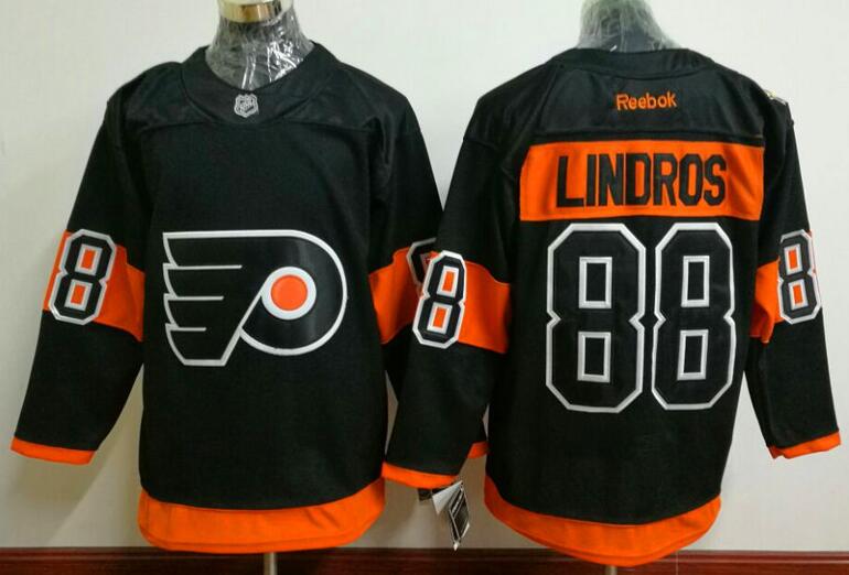 Philadelphia Flyers 88 Eric Lindros Black men nhl ice hockey  jerseys