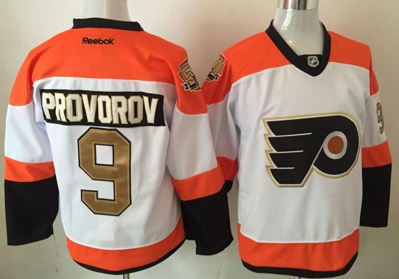 Philadelphia Flyers 9 PROVOROV Stadium Series 9 50th Gold White nhl Jersey