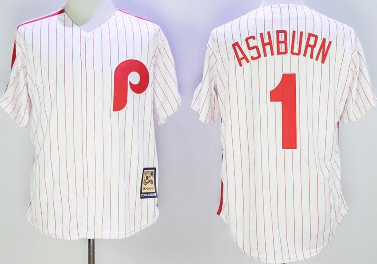 Philadelphia Phillies 1 richie ashburn white men baseball MLB jersey