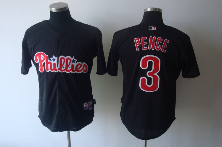 Philadelphia Phillies 3 PENCE black MLB jersey