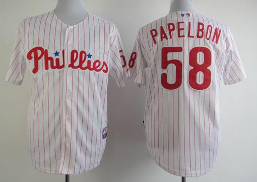 Philadelphia Phillies 58 white red baseball MLB jersey