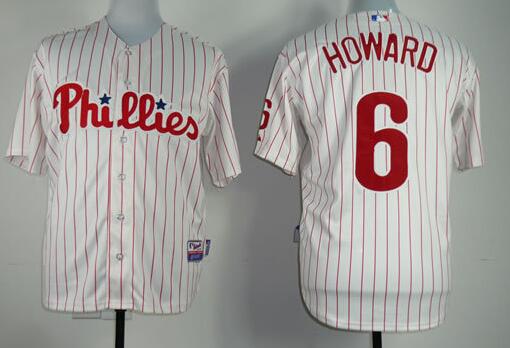 Philadelphia Phillies 6 Ryan Howard white MLB jersey