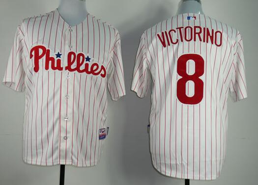 Philadelphia Phillies 8 Shane Victorino White men mlb baseball jersey