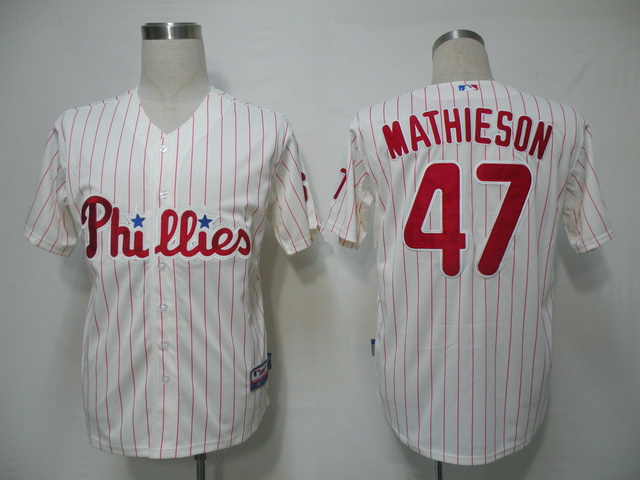 Philadephia Phillies 47 Mathieson Cream men baseball MLB Jerseys