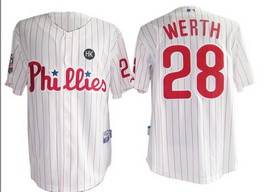 Philadephia Phillis 28 Werth White MLB jersey