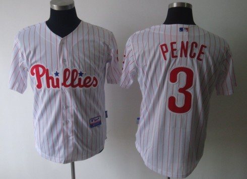 Philadephia Phillis 3 Pence White men MLB Jerseys