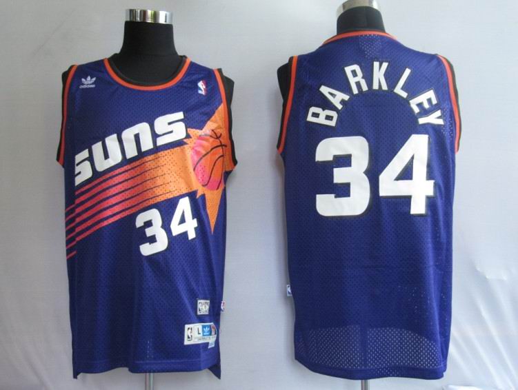 Phoenix Suns 34# BARKLEY purple NBA Jerseys