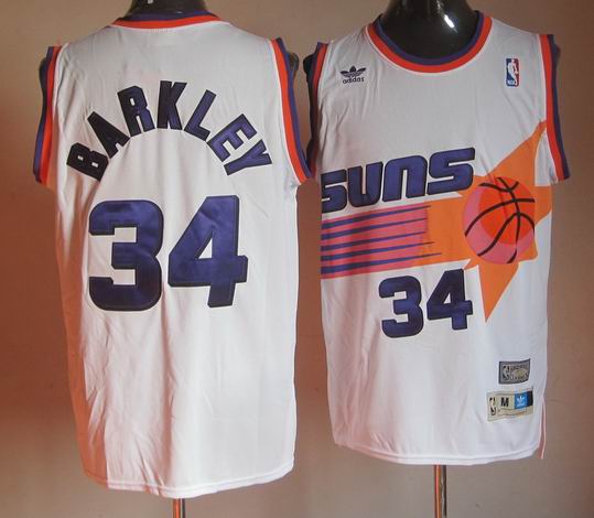 Phoenix Suns 34# BARKLEY white NBA Jersey