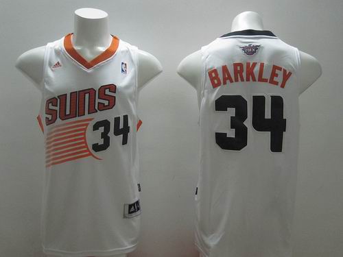 Phoenix Suns 34 Charles Barkley White Adidas NBA Revolution 30 basketball Jersey